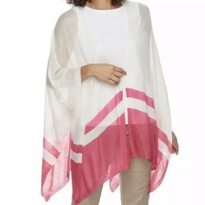 Chaps Womens Colorblock Ruana NWT One Size